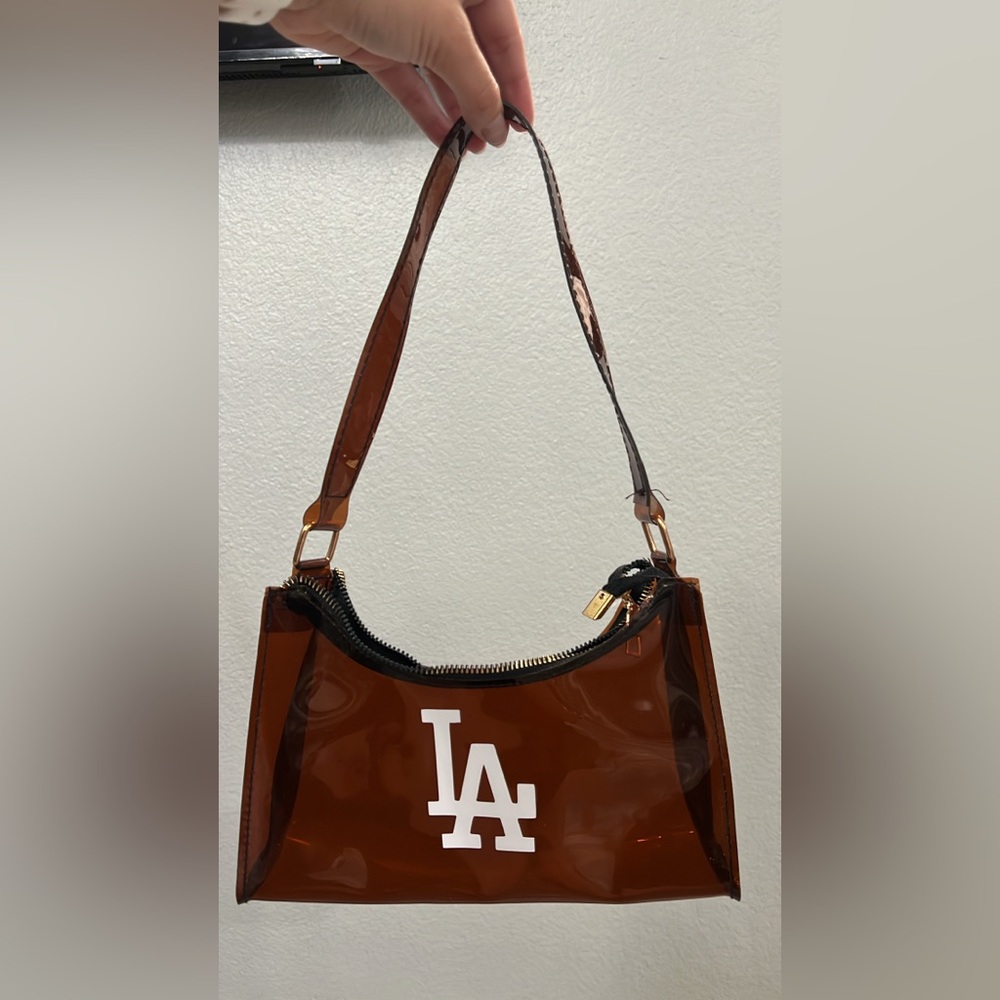 Brown Transparent Shoulder Bag